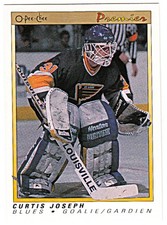 1990-91 O-PEE-CHEE PREMIER #51 CURTIS JOSEPH (RC) Rookie St. Louis Blues
