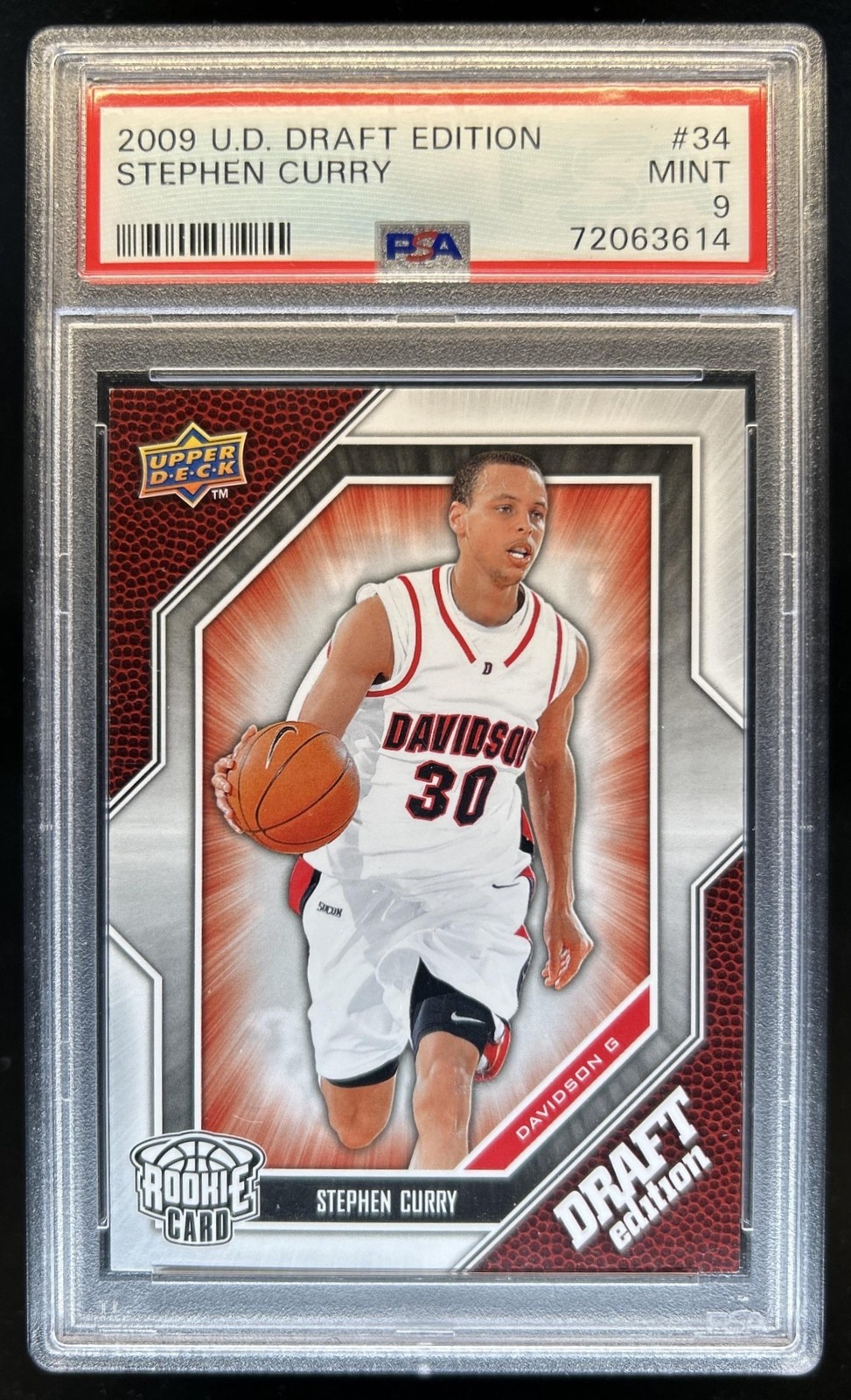 2009-10 Upper Deck Draft Edition Stephen Curry Rookie RC #34 PSA 9