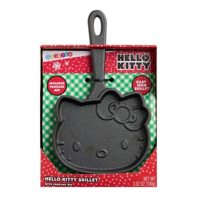 Hello Kitty Cast Iron Skillet with Pancake Mix Gift Kit, best use by 26 MAY 2026