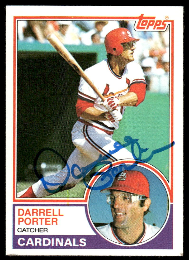 1983 Topps #103 Darrell Porter In Person Signed Auto 072201