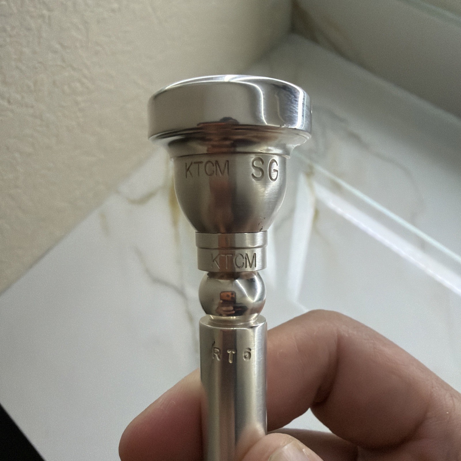 Copy of Gr66MS top with Rt6 Back Bore made by Ken Titmus Trumpet Mouthpiece