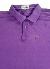 Lacoste Men  s Purple Short Sleeve Polo Shirt Vintage Y2K Size XL