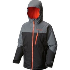 Columbia Boys Alpine Action Outgrown Winter Jacket Black Grey Orange Large