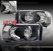 For 02 03 04 05 Ram 1500 2500 3500 Headlights Black