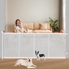 Retractable Baby Gates Extra Wide, 41 Tall Extends up to 71 Wide, Dog Gate In...