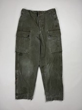 Vintage 1950s Belgian Army A.M. Seynaeve Military Cargo Trousers Pants Size 30/S