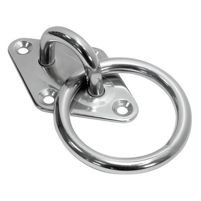 Diamant Augplatte mit Ring A2 Edelstahl 5 6 8 mm Terrassenplatte Pad Auge