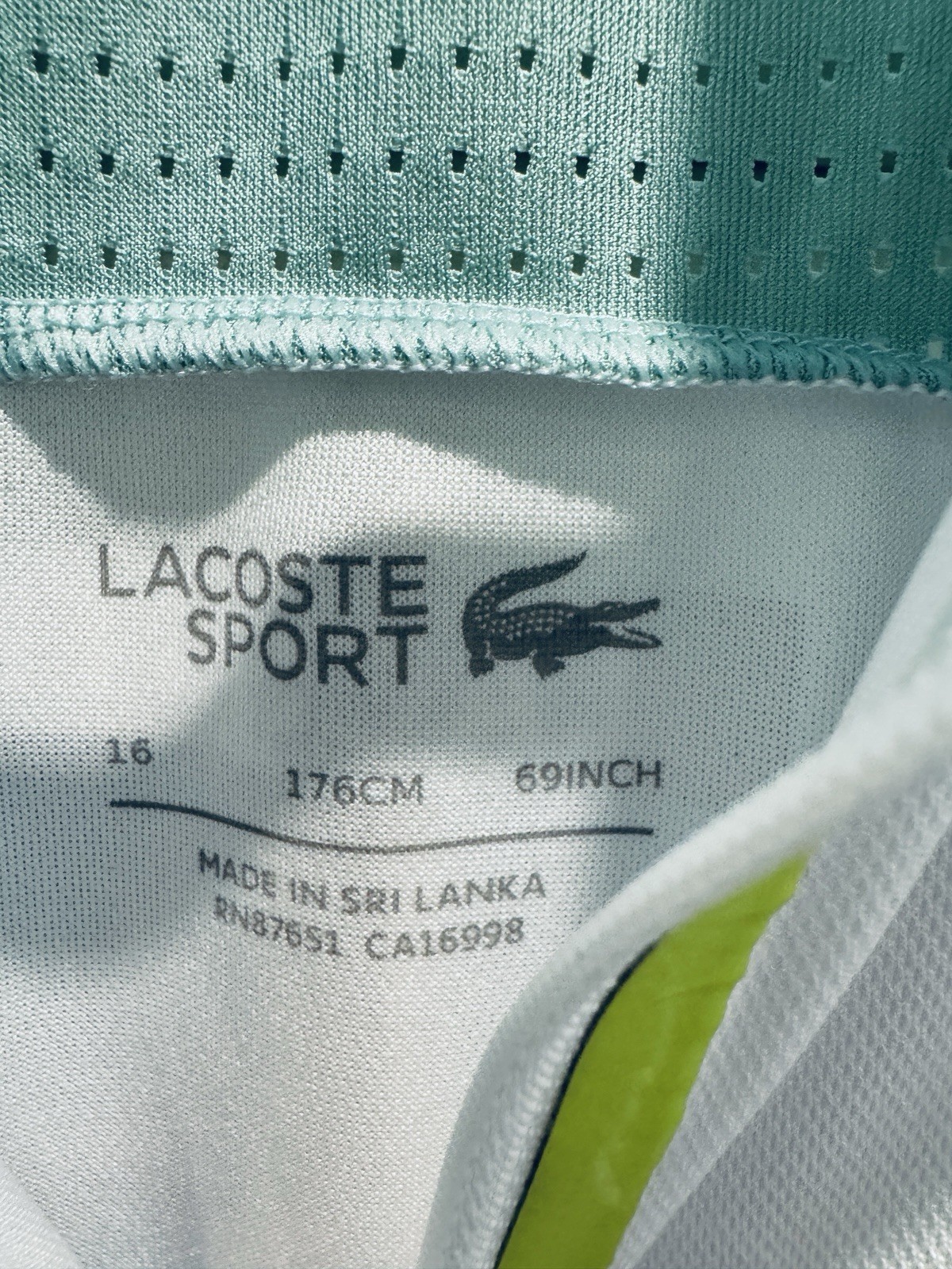 Lacoste Boys 1/4 Zip Ultra Dry Tennis Polo Size 16 thumbnail 4