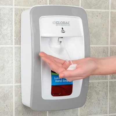 Global Industrial? Automatic Dispenser for Foam Hand Soap/Sanitizer - White/Gray
