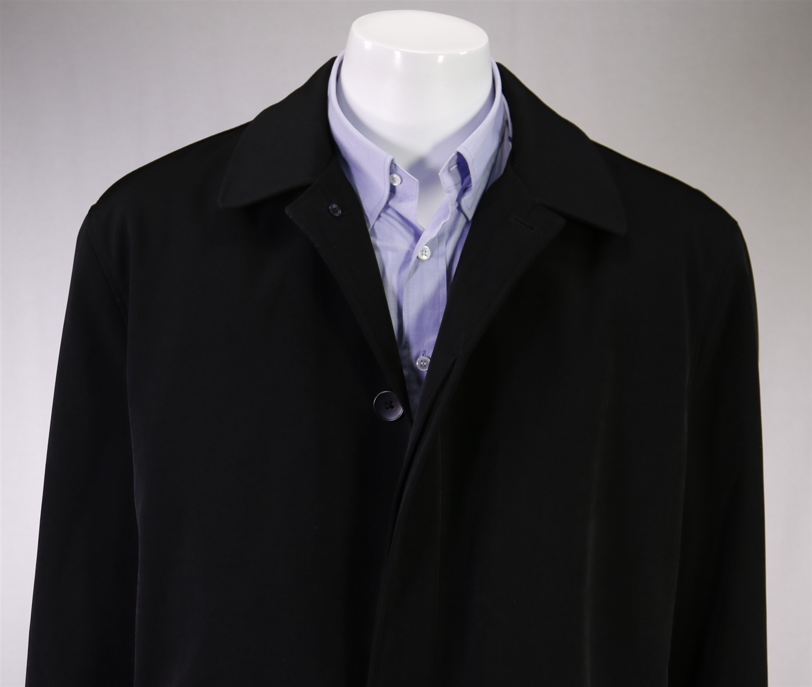 Ike Behar Black Button Front Microfiber Jacket w/… - image 3