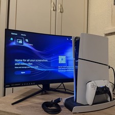 Playstation 5 Slim 825GB - Controller, Cables, LED Stand - Fully Working