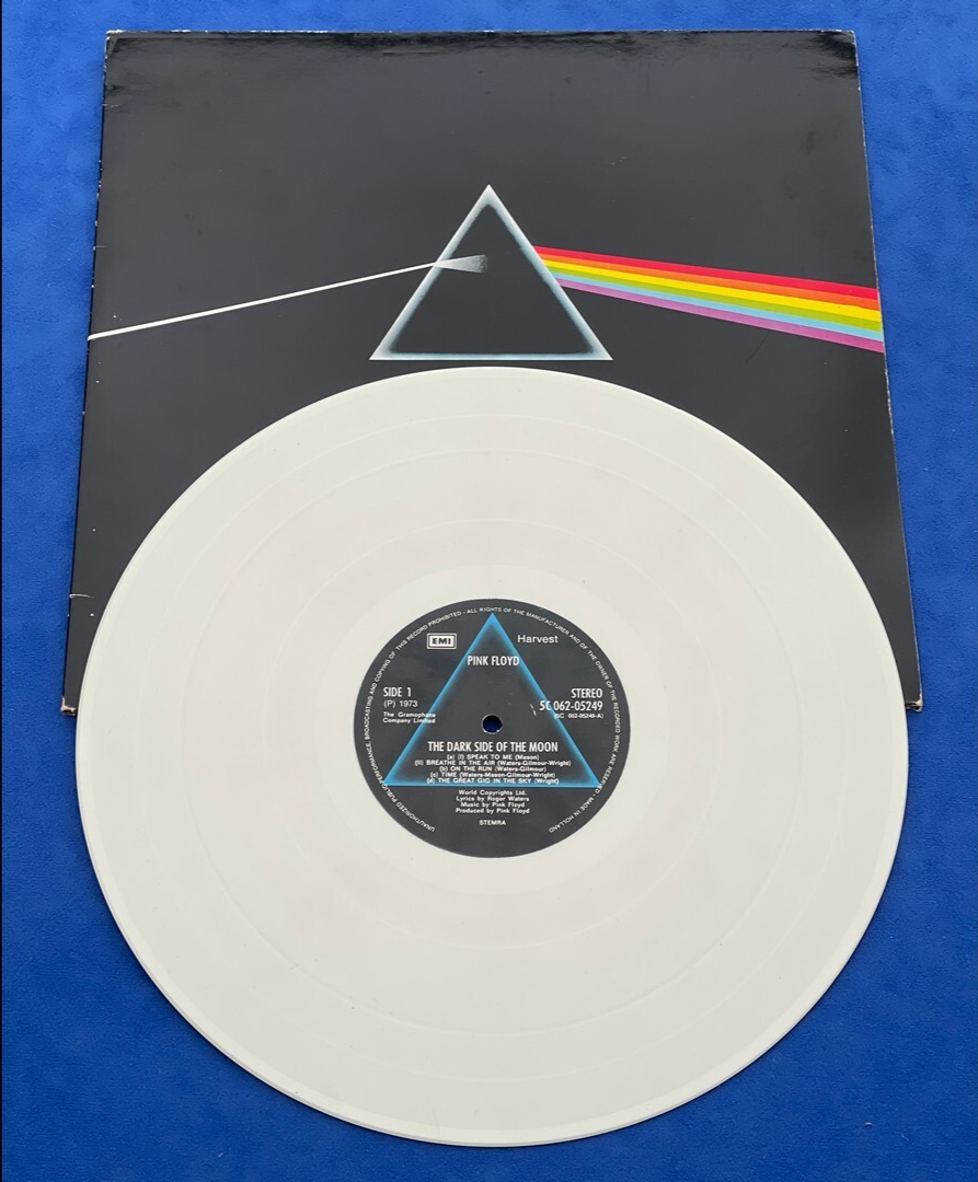 DARK SIDE OF THE MOON by Pink Floyd (Rare White Vinyl 1978 Dutch