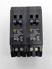 2X Square D HOMT2020 Homeline 20 amp Twin 1 Pole Tandem Circuit Breaker NEW
