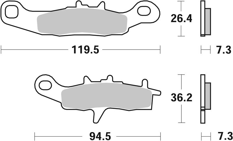 Plaquettes BREMBO 07KA22SX pour le motocross et l'enduro extrême