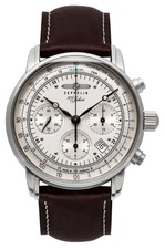 Zeppelin 100 Jahre Automatic Chronograph (42mm) Silver Dial / Brown 8618-1