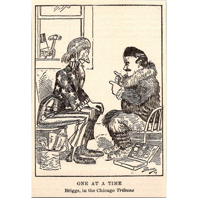 #ad #ad One at a Time Briggs in the Chicago Tribune 1909 Political Cartoon SAH7 M4 $27.00