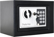 Display4top Digital Electronic Safe Box - Small Steel Security Safe 23x17x17 cm