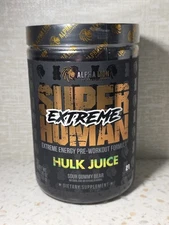 Alpha Lion Super Human Extreme Energy Pre Workout Hulk Juice - Sour Gummy -03/27