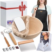 GäRkorb Rattan Sauerteig Brot Back Set Mit Schaber Cutter Liner