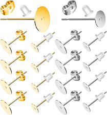Earring Posts and Backs, 500Pcs Hypoallergenic Earring Studs for Jewelry Making