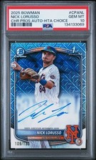 2025 Bowman Chrome Auto Nick Lorusso HTA Choice/150🔥PSA 10🔥POP 4🔥