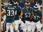 Zach Baun Signed Eagles 16x20 PSA Interception Pic