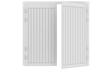 Supplied and fitted Novoferm berkley Vertical in white 50/50 split in white