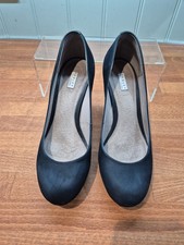 Ladies Radley London Navy Leather Block Heel Court Shoes UK 6 EU 39 VGC