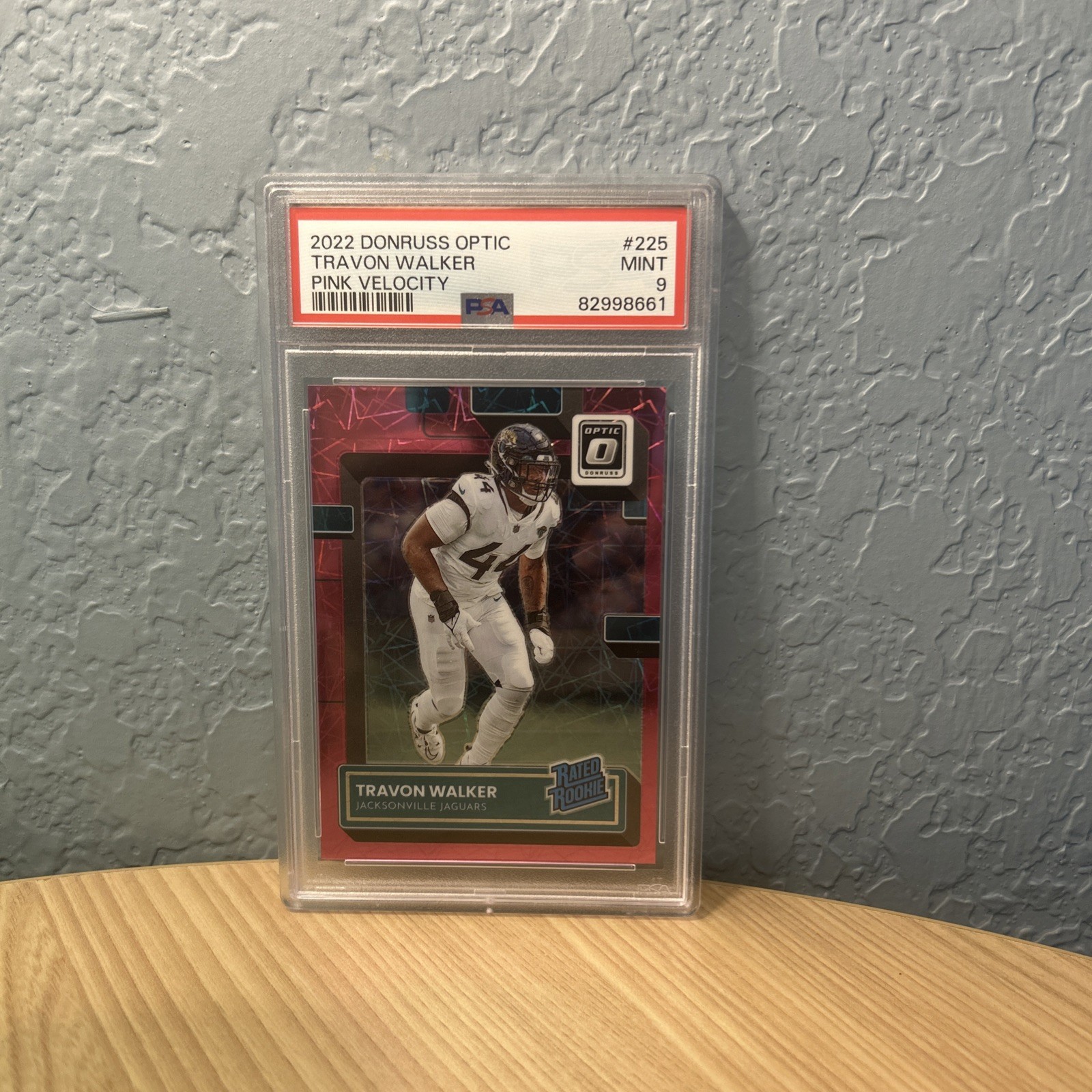 2022 Panini Optic Rated Rookie Travon Walker #225 Pink velocity Jags/79 Bulldog