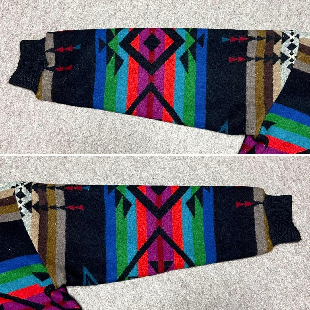 Pendleton Wool Jacket Native Pattern Black Made i… - image 14