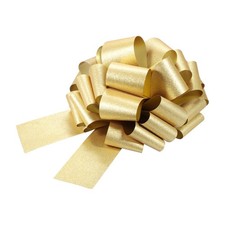 2Pack 12 Inch Large Pull Bow Gift Wrapping Big Pull Bows Ribbon Gold