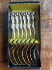 Set Of 6 Gold Plated Demitasse Sugar Spoon Rose Pattern — photo 1