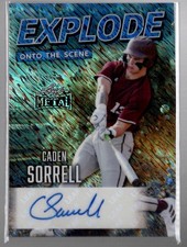 2026 Leaf #EA-CS1 Caden Sorrell Explode onto the Scene Auto Shimmer Blue #/5