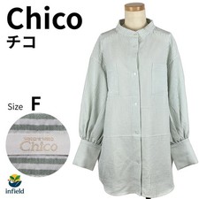 Chico Streifen Blocking Shirt Gr&uuml;n F Langarm Oversize