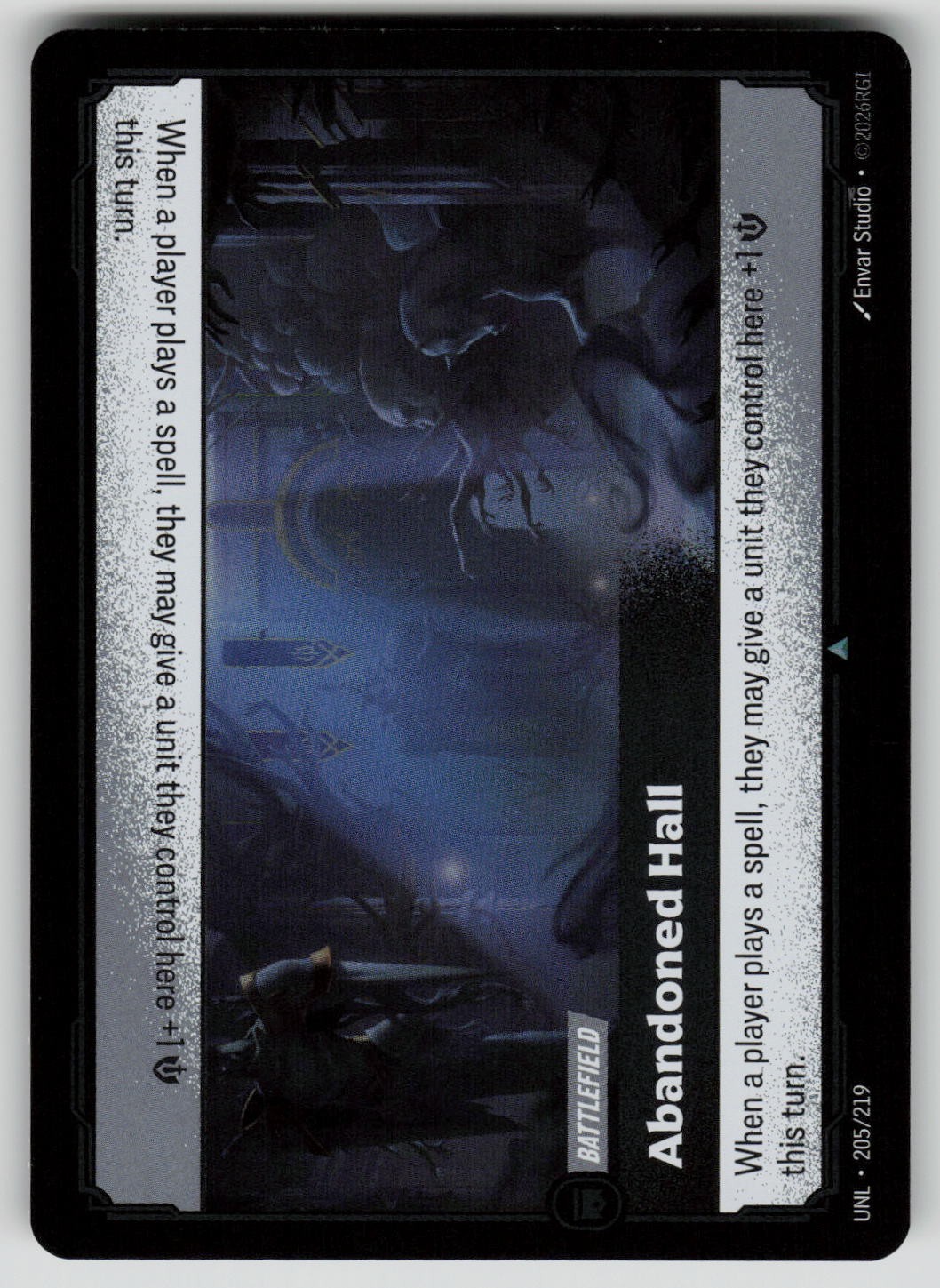 Abandoned Hall Foil Uncommon Unleashed 205/219 Riftbound NM