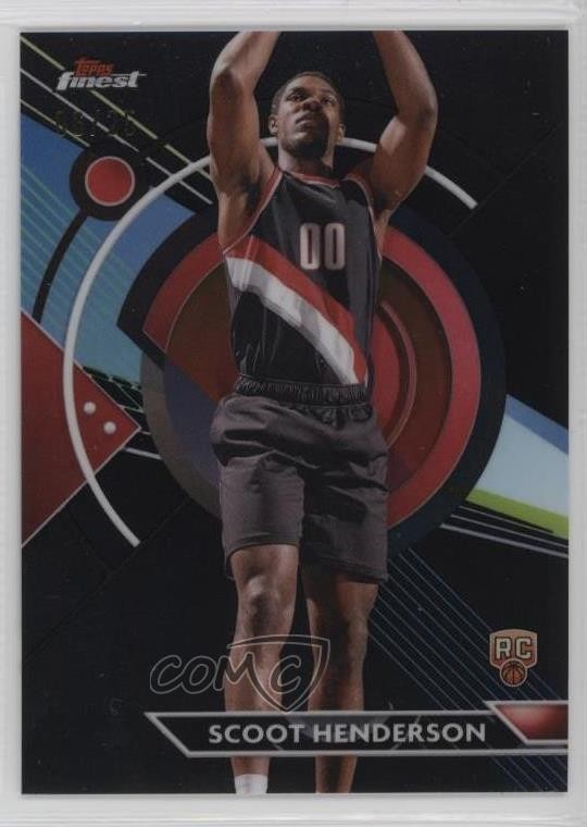 2023 Topps Finest Common Black Refractor 6/25 Scoot Henderson #77 Rookie RC go9