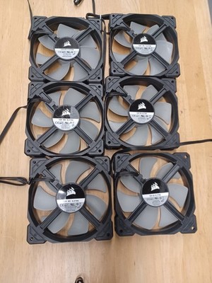 Lot 6 fans new Corsair 120mm  Case Fan 12V DC , 4 Pin 0.30A