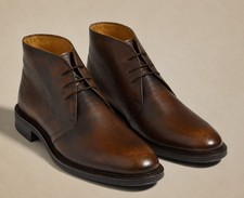 Men  s Brown Leather Chukka Boots Handmade Ankle Lace Up Formal Casual Dress Boot