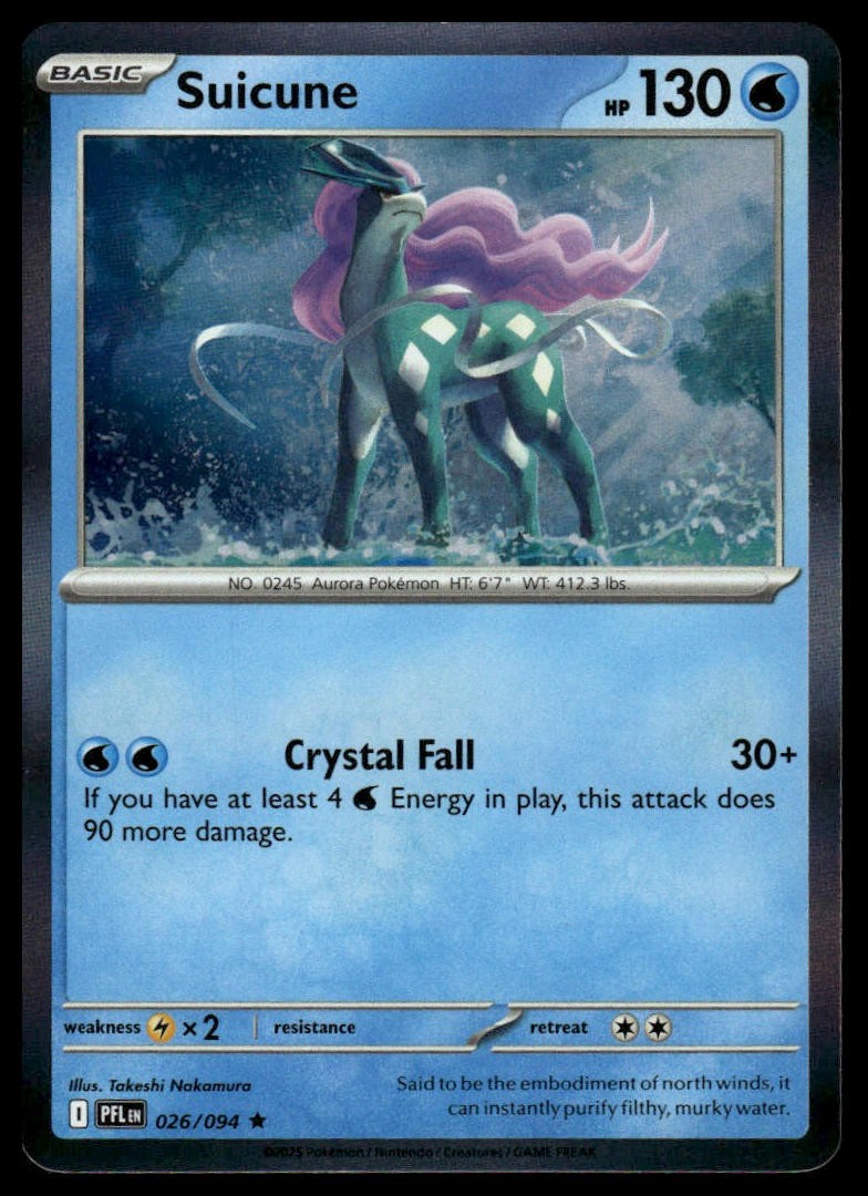 Suicune #26 Holo Rare Pokemon 2025 NM