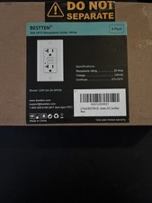 Bessten 20 Amp GFCI Outlet Non-Tamper-Resistant GFI Receptacle W/LED Indicator