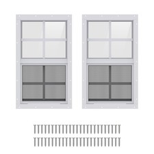 Windows for Chicken Coop with Screens, Aluminum Exterial Window for Playhouse...