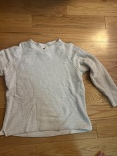 The Territory Ahead Knit Pullover Sweater Men's L Cream Speckled Outdoor Hiking