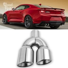 Für Chevrolet Camaro 2,5" Einlass 3,5" Auslass Doppelrohr Auspuffspitzen Endrohr