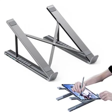 8 In 1 USB C Laptop Docking Station Stand, Laptop Tablet Stand SD/TF Card Slots