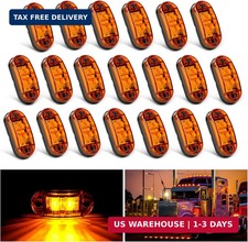 Nilight 2.5Inch Oval Side Marker Light 20PCS Amber 2 Diode LED Trailer Clearance