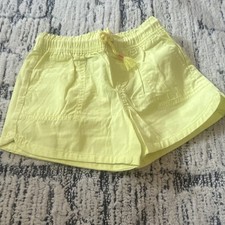 Gap Kids Girls Yellow Drawstring Casual Cotton Shorts Size S Pockets
