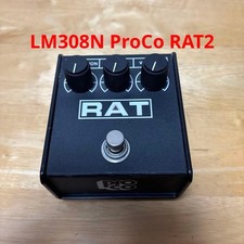 Proco RAT2 LM308N USA Made 1990 Flat Silver Screw Vintage Distortion Pedal
