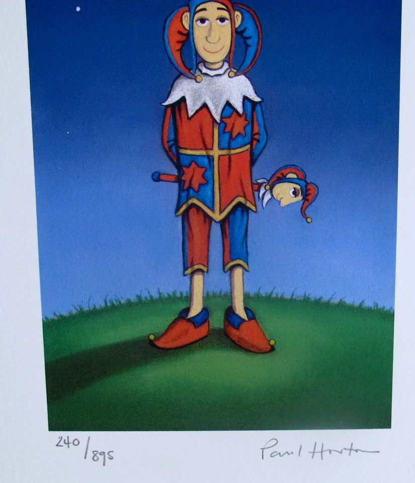 Arte Giclee Edición Limitada Firmado a Mano PAUL HORTON "THE JESTER" Foto 2 de 2