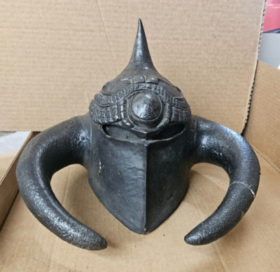 Vintage Custom Made Death Dealer Helmet Horns medieval knight executioner