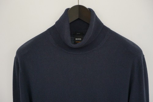 Men HUGO BOSS Jumper Dark Blue Wool 